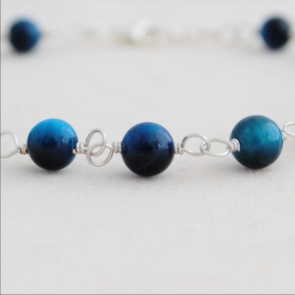 Blue Tiger eye Bracelet - Picture 3 of 6